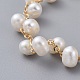 Kultivierte Süßwasserperlen Perlen Armbänder BJEW-JB04819-01-2