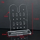 アーチ型の透明アクリルイヤリングディスプレイスタンド  イヤリング収納用ジュエリーオーガナイザーホルダー  透明  8.5x4.5x11.2cm PW-WG56396-01-1