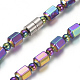 Magnétiques colliers de perles d'hématite synthétique NJEW-G337-02-2