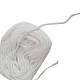 綿製本糸  編み糸  かぎ針編みの糸  ホワイトスモーク  1.2mm  16巻/袋 OFST-PW0003-10-3