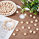 OLYCRAFT 130Pcs 14mm Round Alphabet Wooden Beads 4mm Hole Natural Alphabet Wooden Loose Beads Unfinished Round Beads with Laser Engraved Letter A~Z Undyed Wood Beads for Jewelry Making and DIY Crafts WOOD-OC0002-69-4