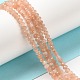 Chapelets de perles de sunstone naturelle naturelles G-F460-02-4