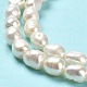 Fili di perle di perle d'acqua dolce coltivate naturali PEAR-E016-065-4