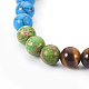 Natural Mixed Stone and Resin Stretch Bracelets BJEW-JB03907-01-2