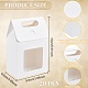 Folding Paper Gift Bags with Hole Handle and Plastic Visible Window ABAG-WH0044-35B-2