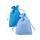 5 Farben blaue Sackleinenverpackungsbeutel ABAG-X0001-04-2