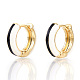 Brass Huggie Hoop Earrings EJEW-S209-07A-2