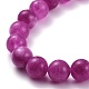 Dyed Natural Chalcedony Round Beads Stretch Bracelets Set for Girl Women BJEW-JB07058-12