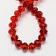 Red Color Faceted Rondelle Handmade Imitate Austrian Crystal Glass Beads X-G02YI0G3-2