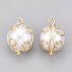 Colgantes de perlas de imitación de plástico abs KK-S348-383-2
