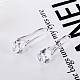 Platinum Tone Stainless Steel Dangle Earrings EJEW-EE0002-06A-2