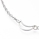 304 Stainless Steel Cable Chain Anklets AJEW-M026-02P-2