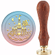 CRASPIRE Castle Wax Seal Stamp Butterfly Fairy Sealing Wax Stamp 30mm/1.18inch Removable Brass Head Sealing Stamp with Wooden Handle for Birthday Invitations Cards Gift Wrap AJEW-WH0184-0604-1