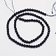 Turmalina negro natural hebras de perlas redondo X-G-I160-01-6mm-2