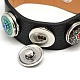 Unisex Bracelets PU Leather Snap Bracelets BJEW-A100-E-3