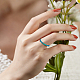 Dicosmetic 12 шт. 6 стиль 304 нержавеющая сталь бамбуковая наклейка кольцо на палец для женщин RJEW-DC0001-14-5