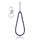 Natural Lapis Lazuli and Iron Alloy Lobster Claw Clasp Keychain HJEW-SW00007-03-1