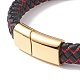 Leather Braided Cord Bracelets BJEW-E345-07-G-2