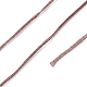 フラットワックスポリエステル糸ストリング  マイクロマクラメコード  革縫い用  ブラウン  0.8~0.9x0.3mm  約109.36ヤード（100m）/ロール YC-D004-01-029-3