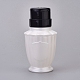 空のプラスチックプレスポンプボトル  マニキュアリムーバー清潔な液体の水の貯蔵ボトル  フリップトップキャップ付き  ホワイト  13.2x6.8cm X-MRMJ-WH0059-30D-1