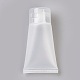 マットプラスチック詰め替え式化粧品ボトル  フリップキャップ付き  透明  85x47x29mm  容量：30ml（1.01液量オンス） X1-MRMJ-WH0024-01B-1