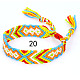 コットン編みひし形コードブレスレット  女性のためのエスニック部族の調節可能なブラジルのブレスレット  きいろ  5-7/8~14-1/8インチ（15~36cm） FIND-PW0013-003A-20-1