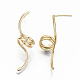 Brass Stud Earring Findings KK-T062-50G-NF-3