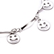 304 Stainless Steel Scalloped Bar Link Chain Bracelets BJEW-JB05469-2