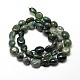 Natural Moss Agate Nuggets Beads Strands G-J336-18-2