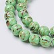 Chapelets de perles de coquillage de mer et turquoise synthétique G-G758-02-8mm-3