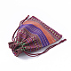 エスニックスタイルのコットンパッキングポーチバッグ  巾着袋  ランダムカラードローストリングコード付き  長方形  ミックスカラー  13~14x9.8~10cm ABAG-S002-09-2