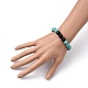 Natural & Synthetic Gemstone Beaded Stretch Bracelets BJEW-JB05414-5