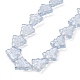 Transparentes perles de verre de galvanoplastie brins EGLA-C002-PL01-4
