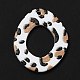 Leopard Pattern Opaque Acrylic Pendants SACR-P014-17A-2