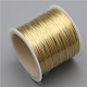 銅ワイヤー  ラウンド  ジュエリー作りのための  ライトゴールド  29ゲージ（0.3mm）  0.3mm  100 m /ロール MCOR-PW0001-02A-KCG-1