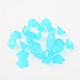 Chunky Sky Blue Transparent Frosted Flower Acrylic Beads X-PL560-6-2