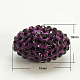 Polymer Clay Rhinestone Beads CLAY-I001-M-2