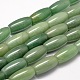 Natural Green Aventurine Barrel Bead Strands G-L405-09-30x15mm-1