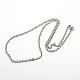 304 Stainless Steel Cable Chain Necklaces NJEW-F027-40-2mm-B-2