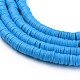 Flat Round Eco-Friendly Handmade Polymer Clay Beads CLAY-R067-6.0mm-33-3