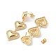 Clear Cubic Zirconia Heart Dangle Stud Earrings EJEW-P227-01G-2