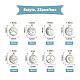 BENECREAT 32Pcs 8 Style 304 Stainless Steel Charms（14x12x1mm） Sun Om Symbol Charm Yin Yang Peace Sign Charms Word Love Charms Moon and Star Animal Claw Cross Charms STAS-BC0002-99-3