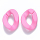 Opaque Spray Painted Acrylic Linking Rings OACR-S036-001B-I-1-3