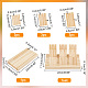 Delorigin 1 set di supporti per espositori per orecchini in legno a 3 slot EDIS-DR0001-07C-2
