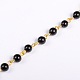 Handmade Round Glass Pearl Beads Chains for Necklaces Bracelets Making AJEW-JB00036-03-1