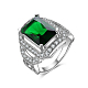 Los anillos de dedo de cristal de bronce romántica RJEW-BB19529-D-8-1