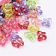 Mixed Color Transparent Metal Enlaced Acrylic Butterfly Beads X-PB21P9204-1