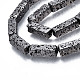 Electroplated Natural Lava Rock Beads Strands G-T114-63-4