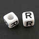Perles européennes de lettre en acrylique OPDL-R050-10mm-R-1