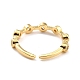 Прозрачное кубическое циркониевое плоское круглое открытое кольцо-манжета для женщин RJEW-C018-07G-3